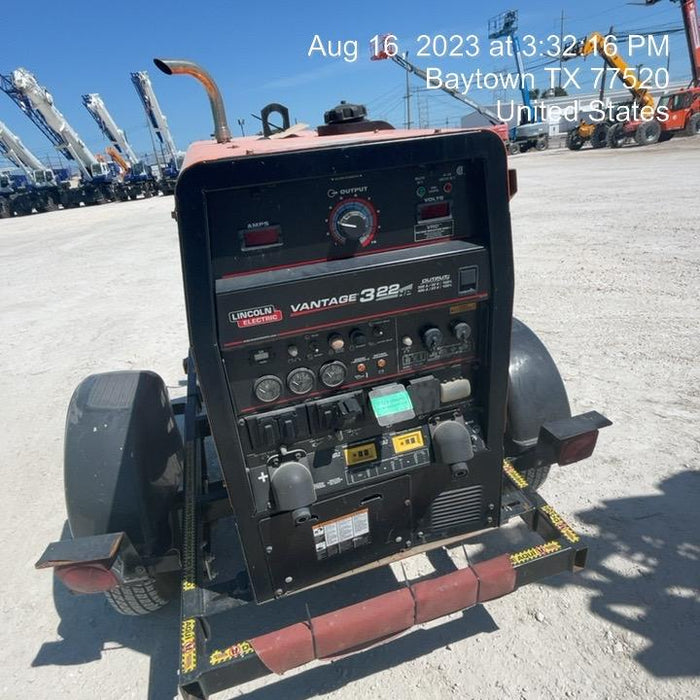 2021 Lincoln Electric Vantage 322 Vantage 322 Ready Pak 3 w/ Decals, ORANGE (includes trailer, cable rack, fender light kit) NO Telematics