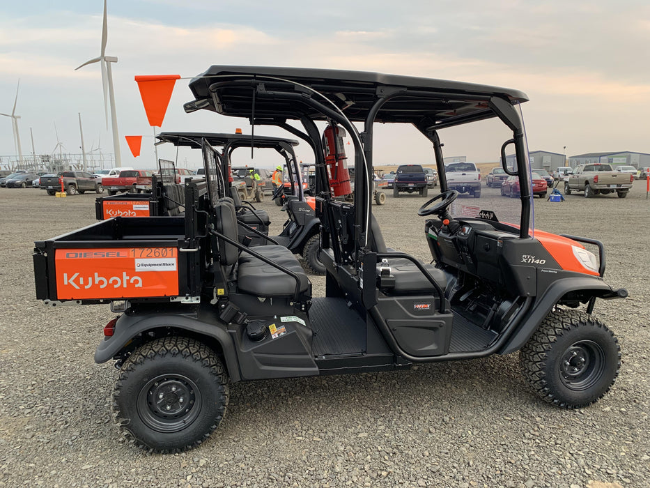 2022 Kubota RTV-X1140W-H Plastic Canopy, Windshield Acrylic Clear, LED Strobe Light, Wire Harness Kit, Back up Alarm