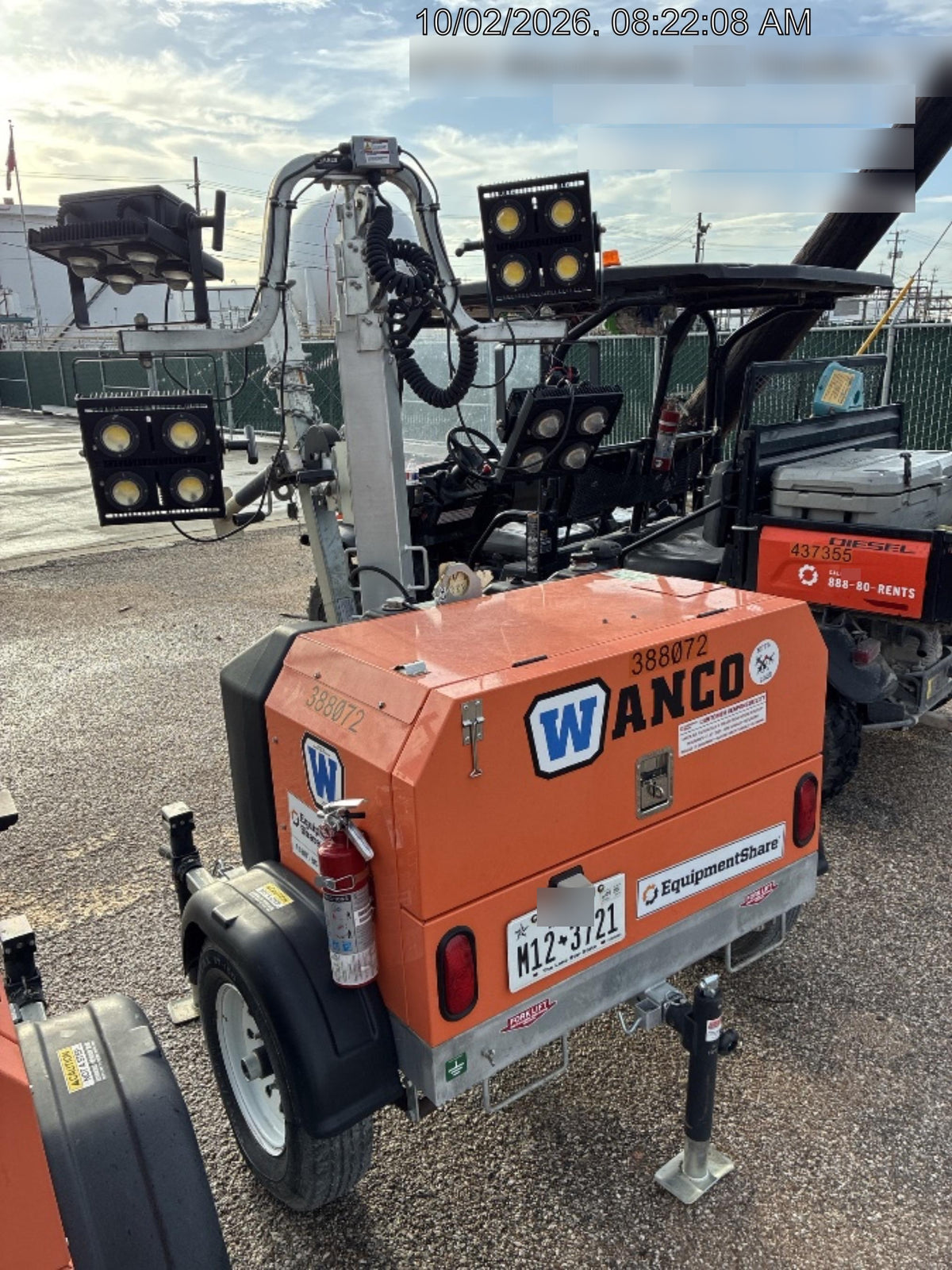 2024 Wanco WLTT-4MM4K Diesel, Deep Sea Controller, Shore Power Plug, Auto Start, (4) 350W LED Floodlights, 4kW Generator, 60 Gal Fuel Tank, 2" Ball, T3