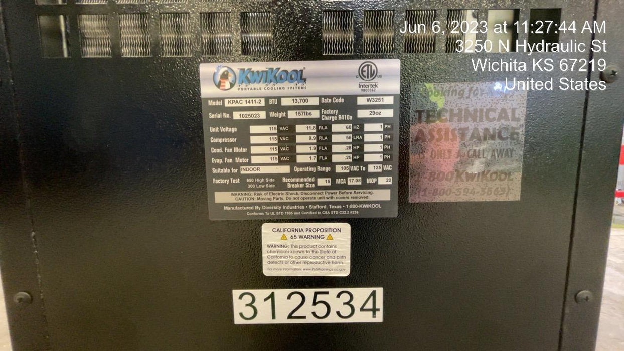 2023 KWIKOOL KPAC1411-2