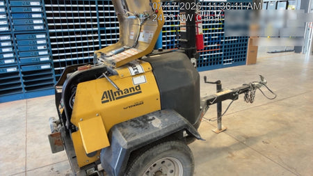 2020 Allmand NLV3GR (4) LED Light Fixture 350W, 23' Vertical Mast, 3kW Prime, Towable, Deep Sea L401, Leveling Jacks, Yanmar T4F 5.8hp