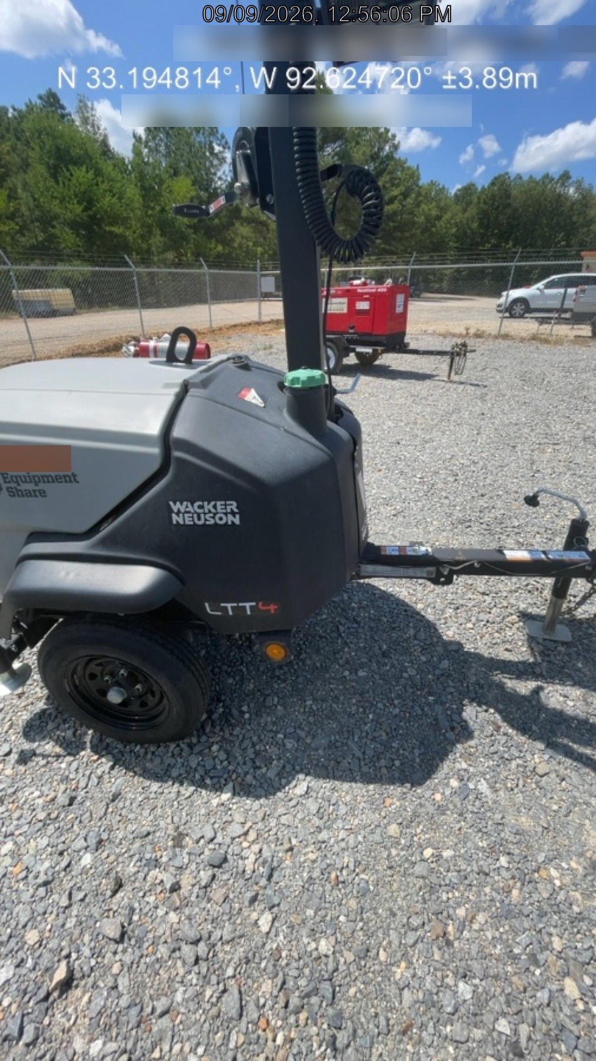 2024 Wacker Neuson LTT4 Diesel, Kohler KDW702, Deep Sea Controller, Auto Start, LED 320W, Bypass Outlet, T3