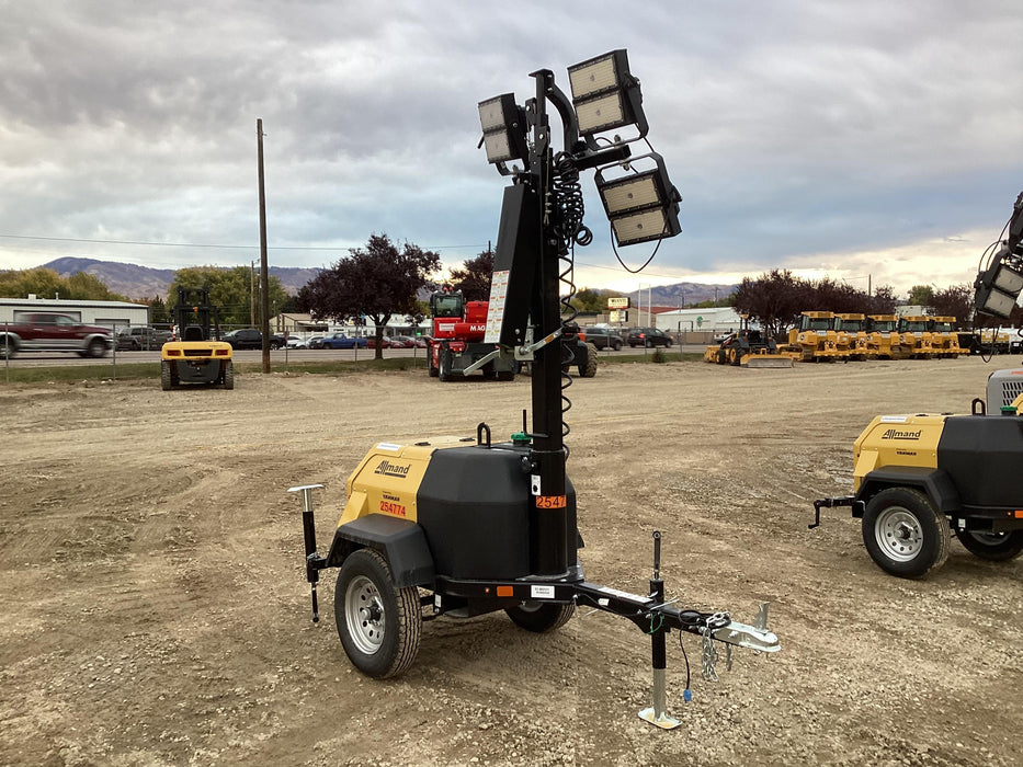 2022 Allmand NLV3GR (4) LED Light Fixture 350W, 23' Vertical Mast, 3kW Prime, Towable, ES Decals, T3