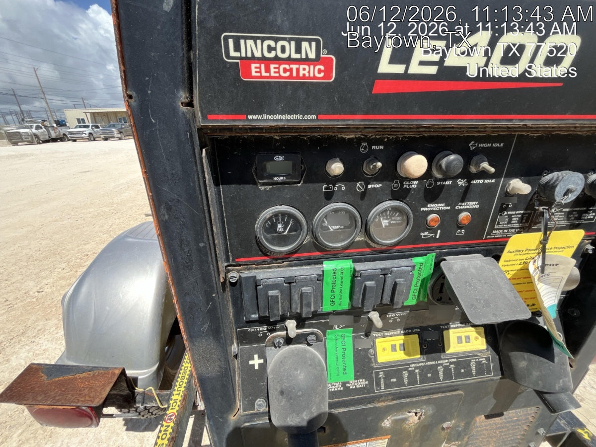 2022 Lincoln Electric LE400 Kubota V1505, Trlr, Cable Rack, Light Kit, ES Decals, T3