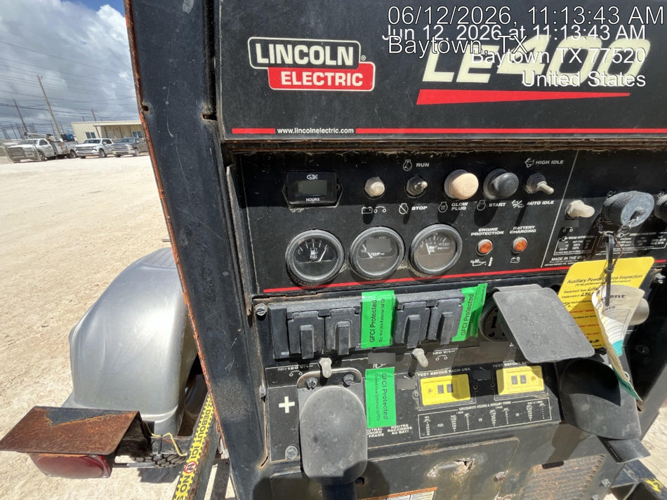 2022 Lincoln Electric LE400 Kubota V1505, Trlr, Cable Rack, Light Kit, ES Decals, T3