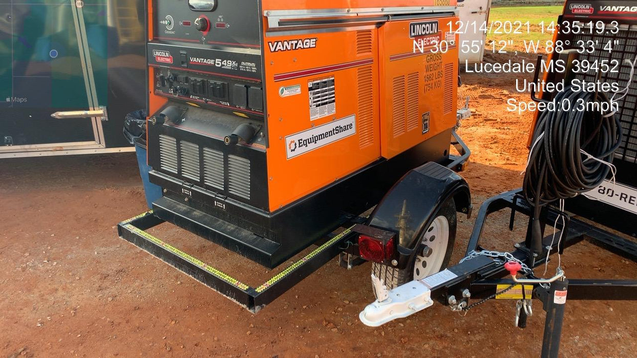 2021 Lincoln Electric Vantage 549X Ready Pak 3, ORANGE (includes trailer, cable rack, fender light kit)