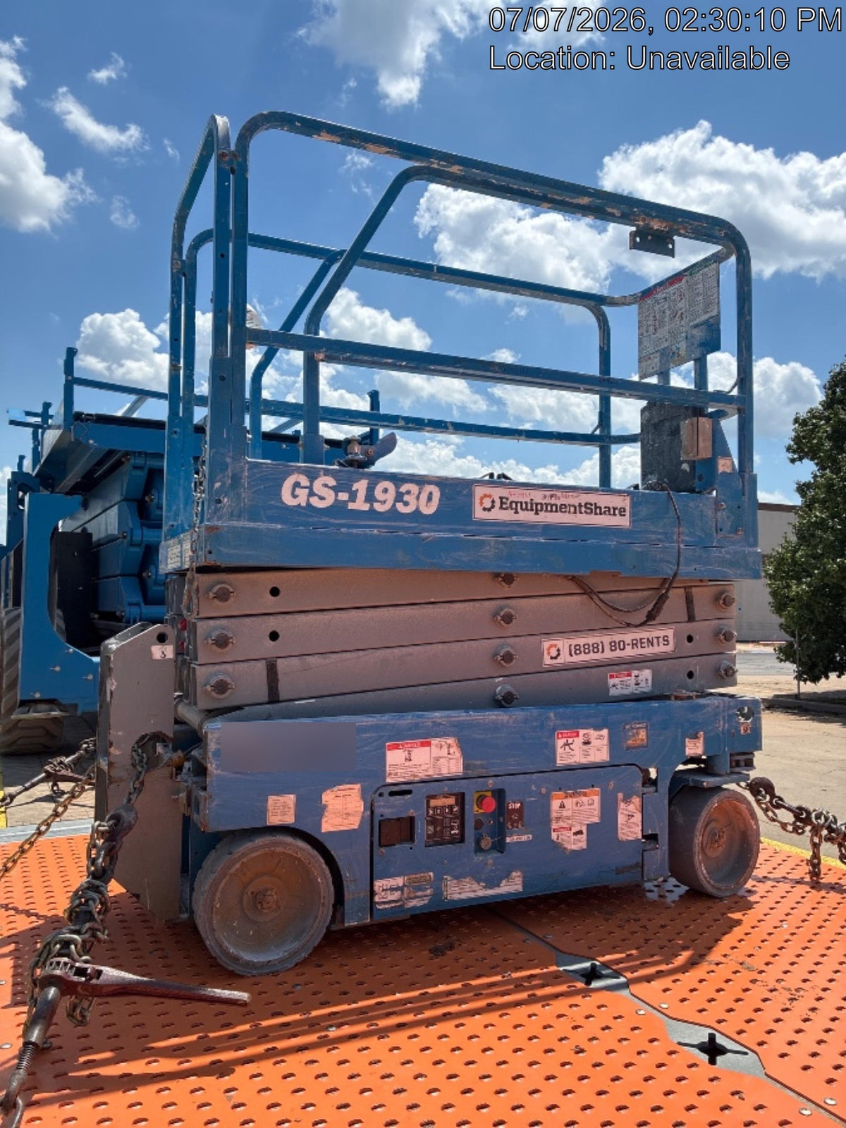 2019 Genie GS-1930 Fixed rails with chain Entry