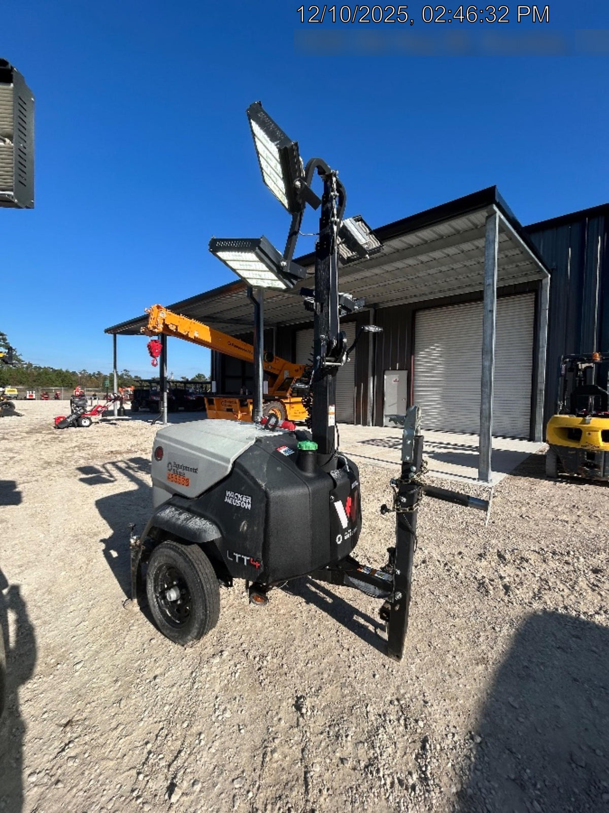 2024 Wacker Neuson LTT4 Diesel, Kohler KDW702, Deep Sea Controller, Auto Start, LED 320W, Bypass Outlet, T3