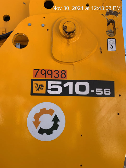 2020 JCB 510-56 Canopy, Solid Tires, Work Lights, Beacon, Aux Hydraulics, Back up Alarm, Lifting Eye, ES Decals