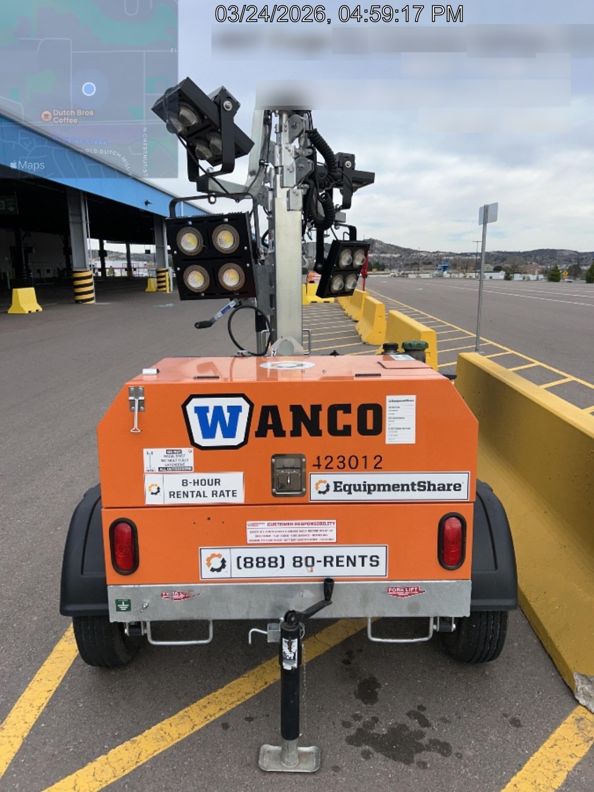 2024 Wanco WLTT-4MM4K Diesel, Deep Sea Controller, Shore Power Plug, Auto Start, (4) 350W LED Floodlights, 4kW Generator, 60 Gal Fuel Tank, 2" Ball, T3