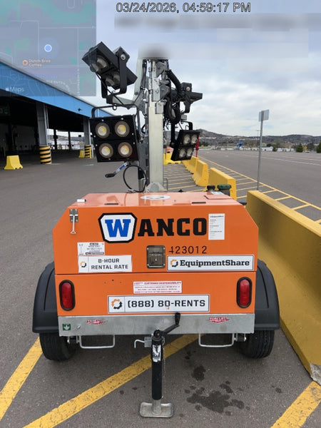 2024 Wanco WLTT-4MM4K Diesel, Deep Sea Controller, Shore Power Plug, Auto Start, (4) 350W LED Floodlights, 4kW Generator, 60 Gal Fuel Tank, 2" Ball, T3