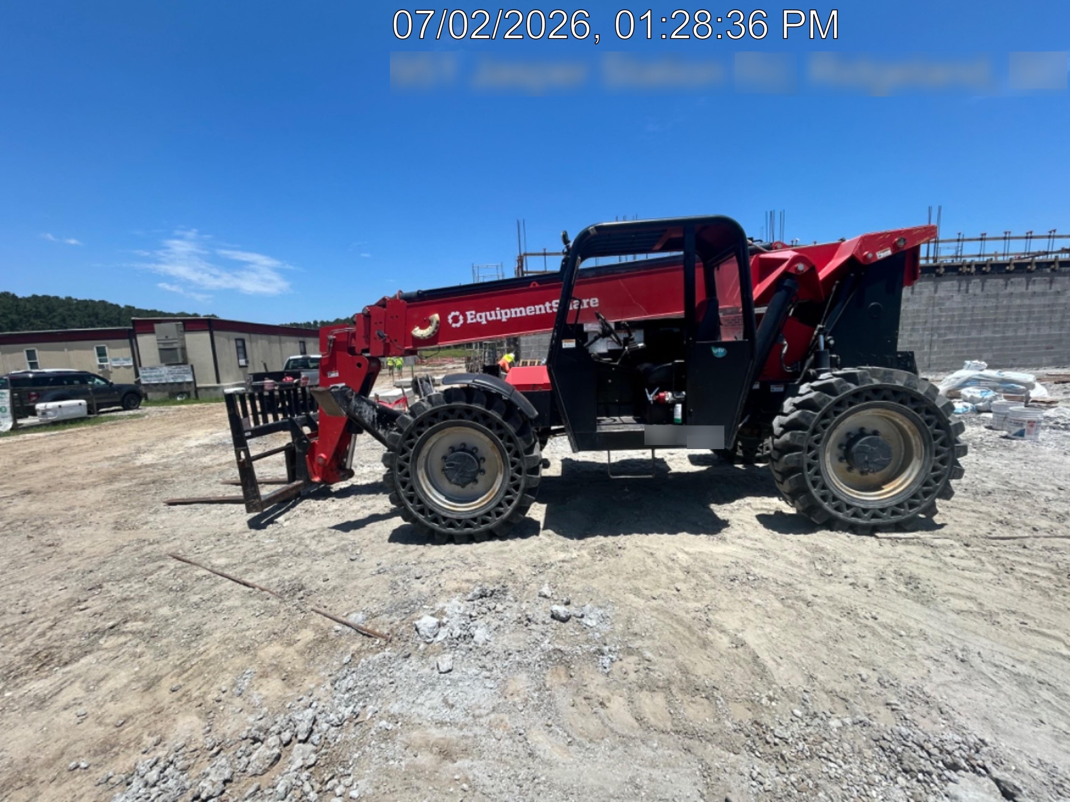 2019 Manitou MTA10055 Canopy, 120 HP, Solid Tires, Work Lights, Lift Hook, Auxiliary Hydraulics 66" Carriage and 60" Forks