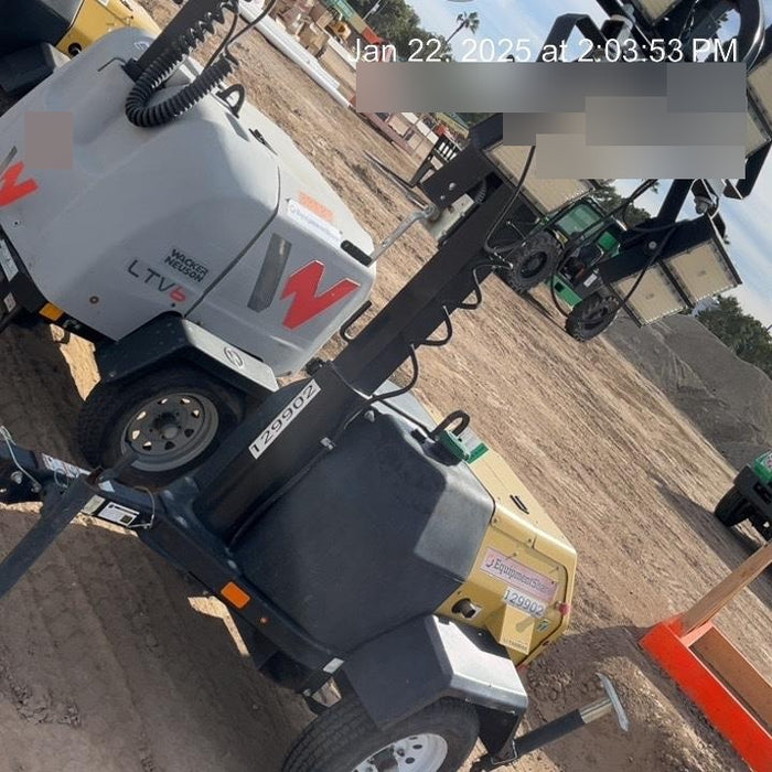 2021 Allmand NLV3GR (4) LED Light Fixture 350W, 23' Vertical Mast, 3kW Prime, Towable, Deep Sea L401, Leveling Jacks, Yanmar T4F 5.8hp