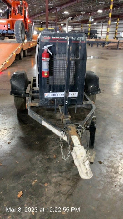 2019 Lincoln Electric Vantage 322 Welder Ready-Pak 3, Two wheel trailer, Fender and Light kit, Cable Rack