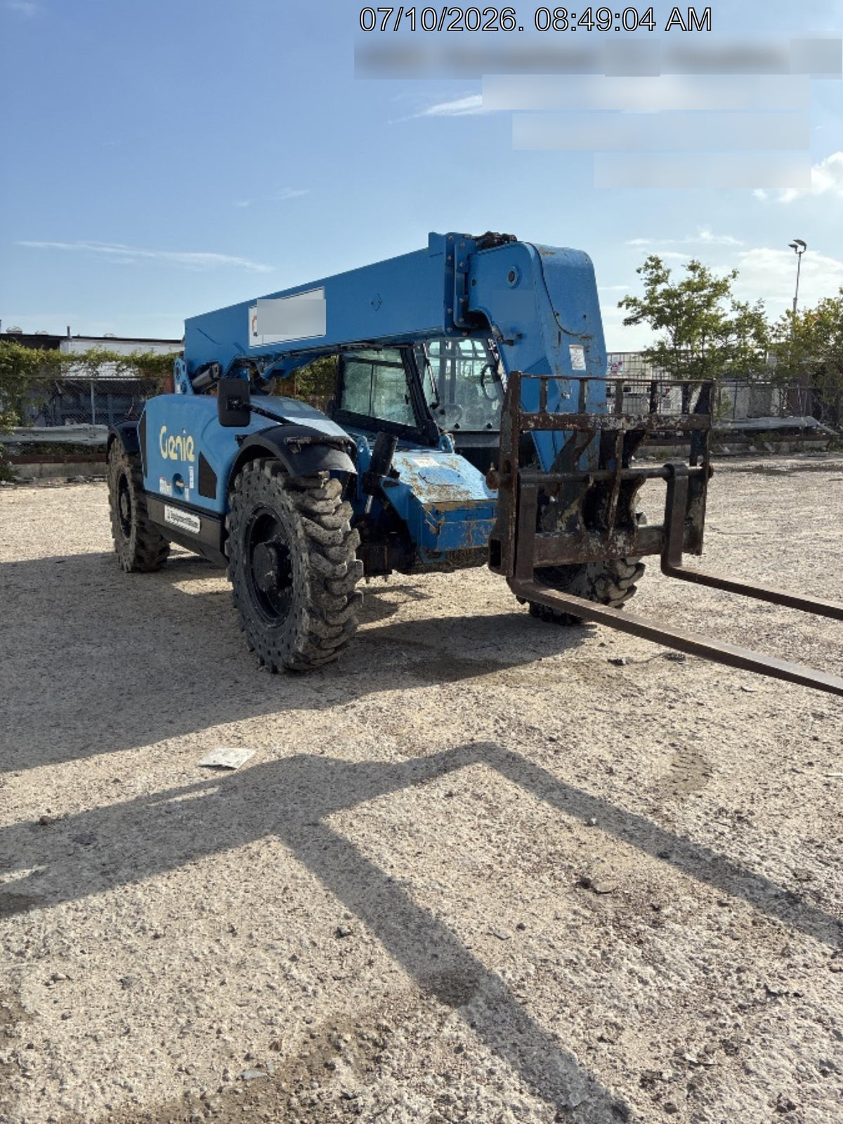 2019 Genie GTH-844 Cab/Heat/AC, Solid RT Tires, LED Work Lights, Beacon 60" QA Carriage, 48" Forks