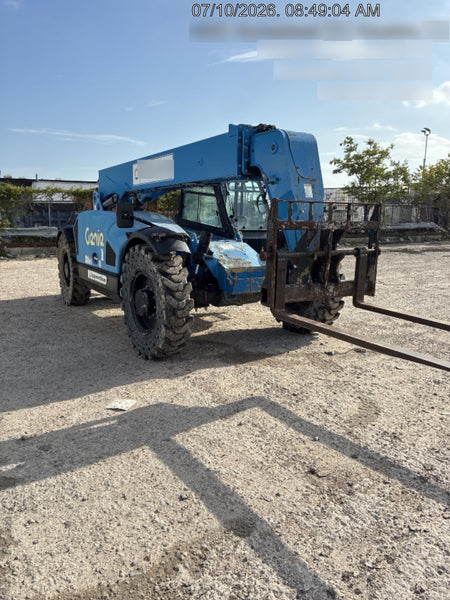 2019 Genie GTH-844 Cab/Heat/AC, Solid RT Tires, LED Work Lights, Beacon 60" QA Carriage, 48" Forks