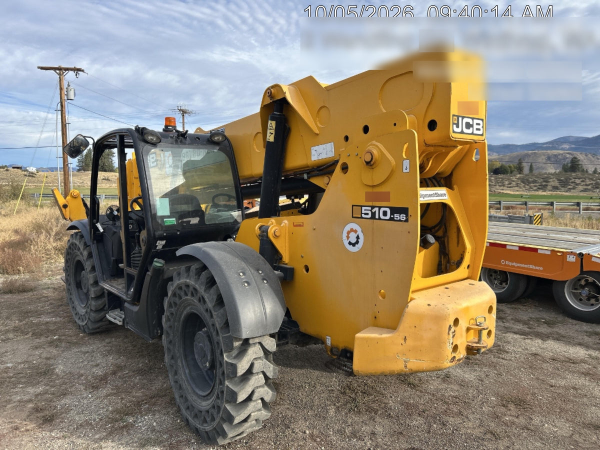 2020 JCB 510-56 Canopy, Solid Tires, Work Lights, Beacon, Aux Hydraulics, Back up Alarm, Lifting Eye, ES Decals