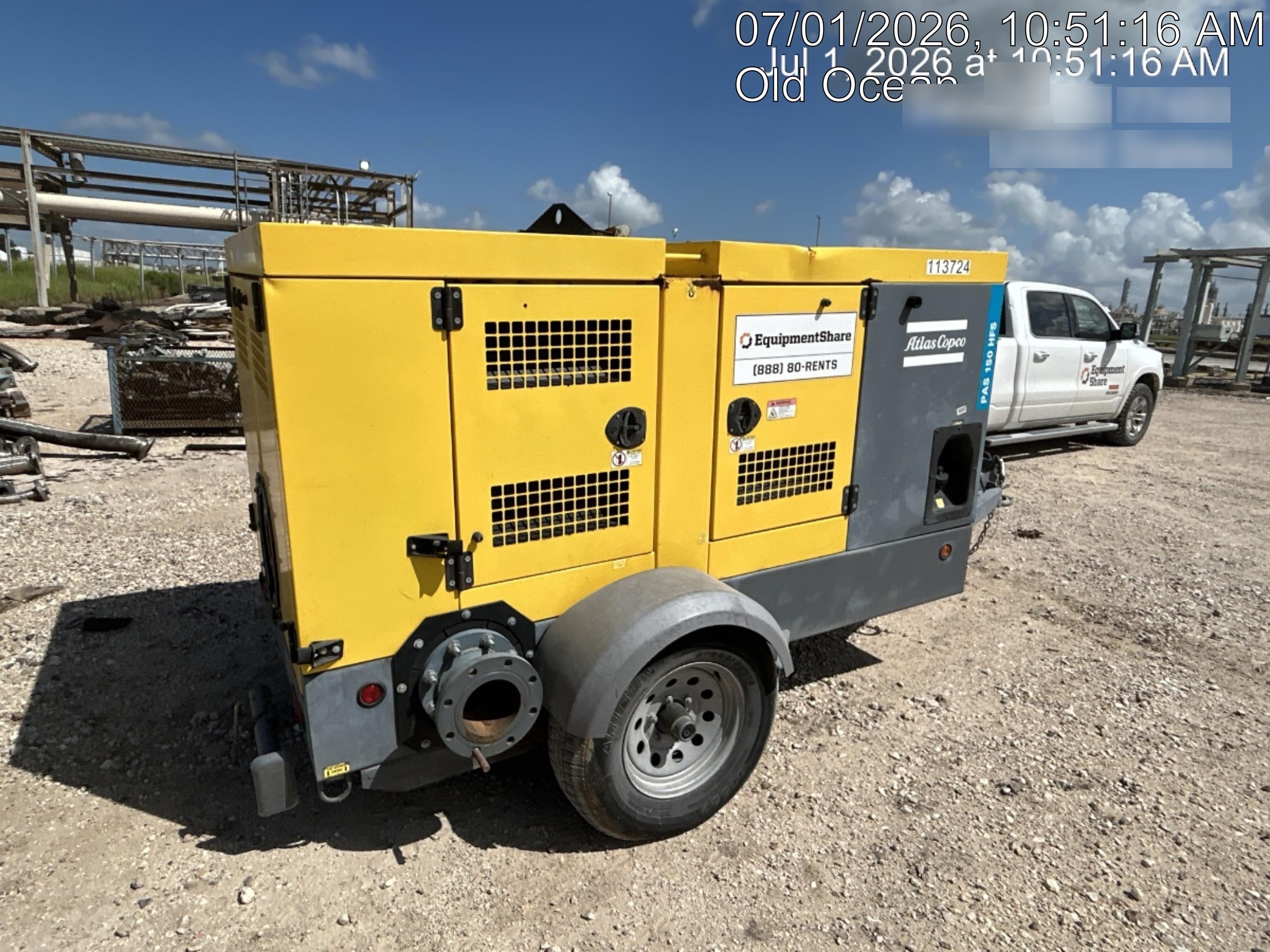 2020 ATLAS COPCO PAS 150 HF CS Enclosed