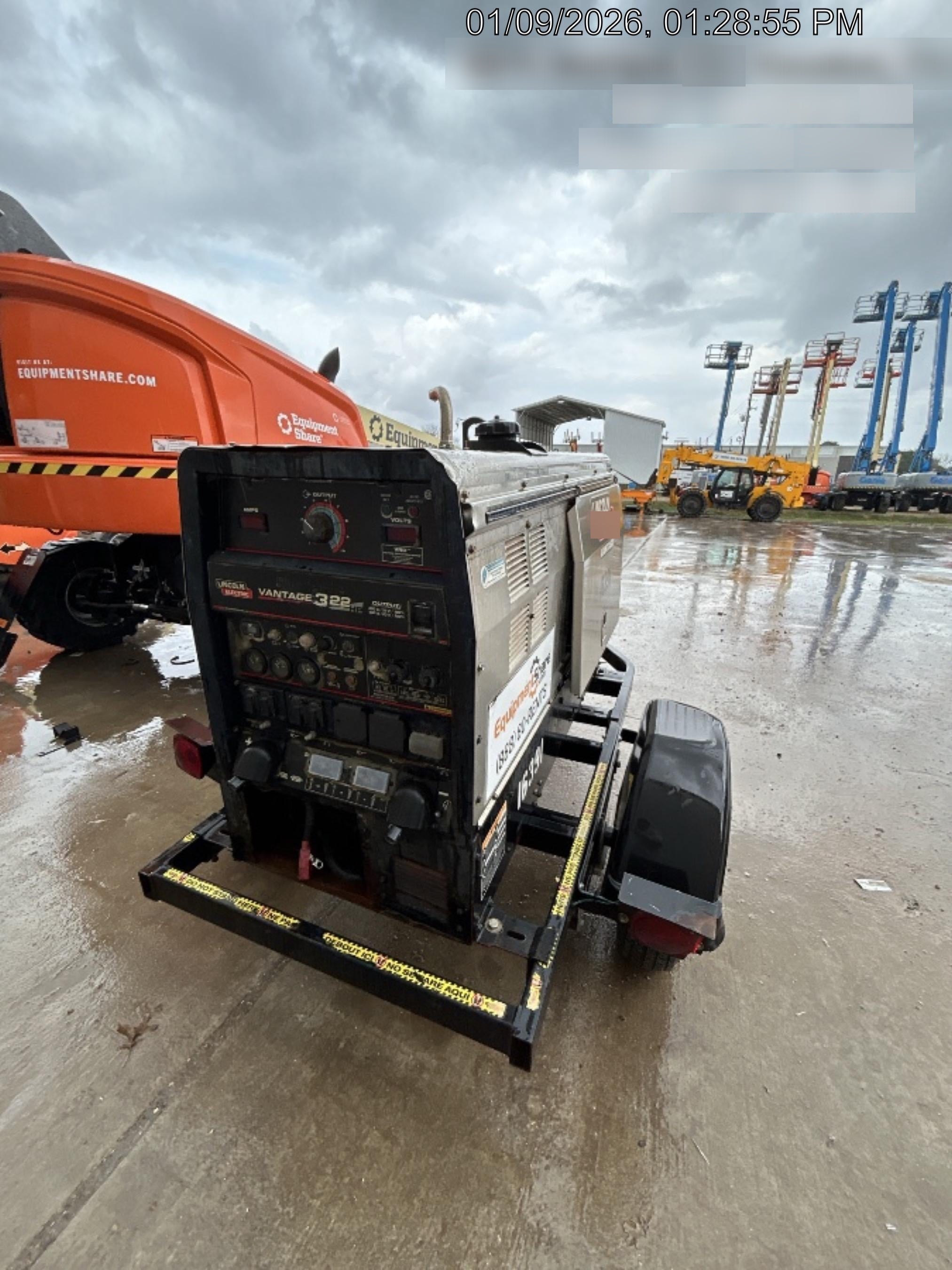 2018 Lincoln Electric Vantage 322 Lincoln Vantage 322 Welder Ready Pak 3 - Vantage 322, Trailer, Fender and light kit, Cable rack