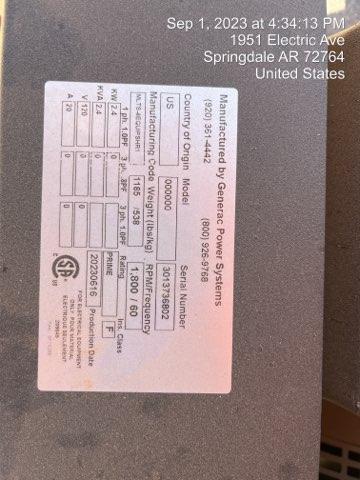 2023 Generac MLT2 Diesel, Flex Switch 120V Input, Powerzone Controller, (4) 320W LED Lights, 4kW Generator, 39.9 Gal Fuel Tank, 2" Ball, T3