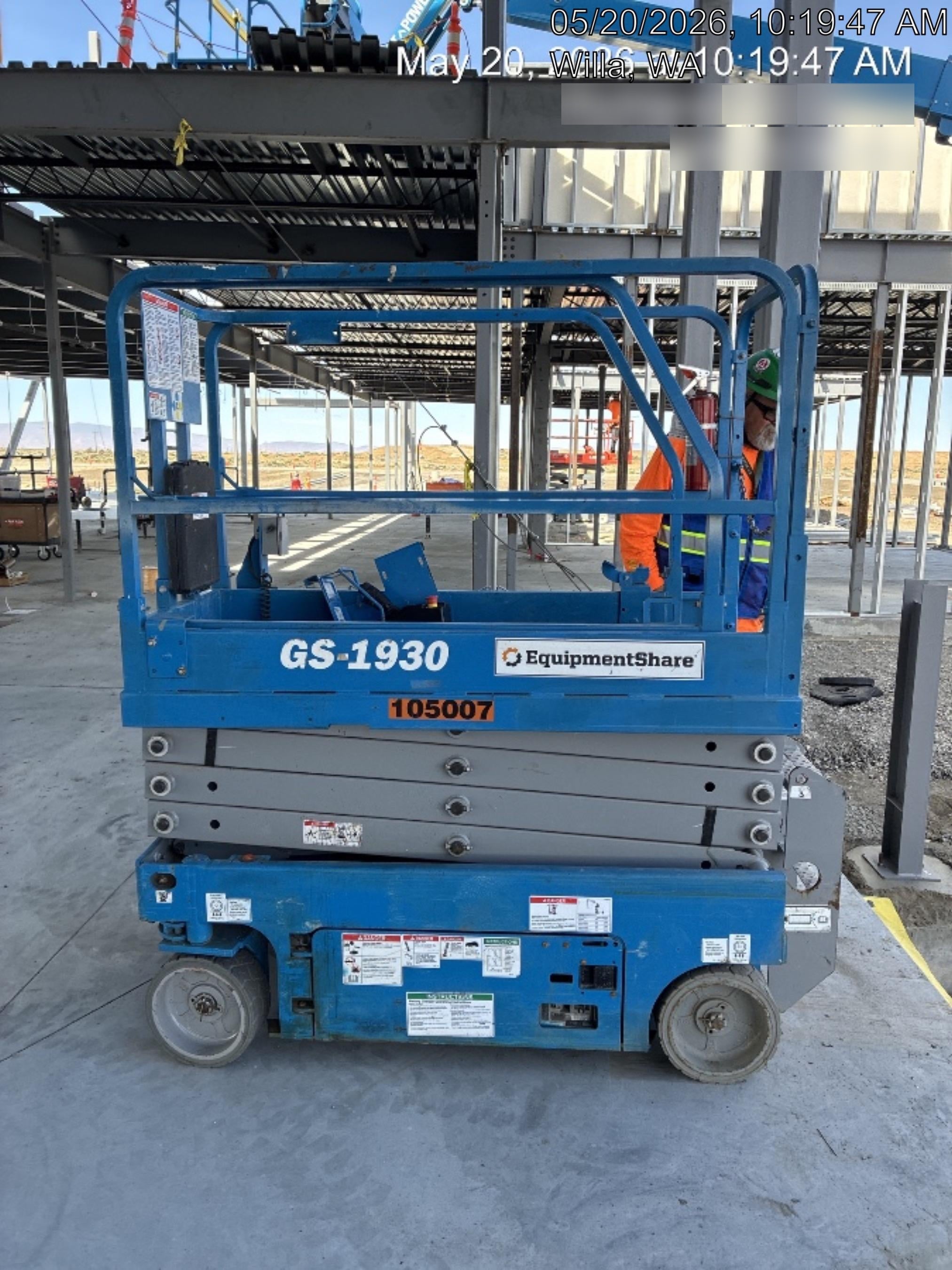 2020 Genie GS-1930 Fixed rails with chain entry gate - Pre A92.20, 800W Inverter