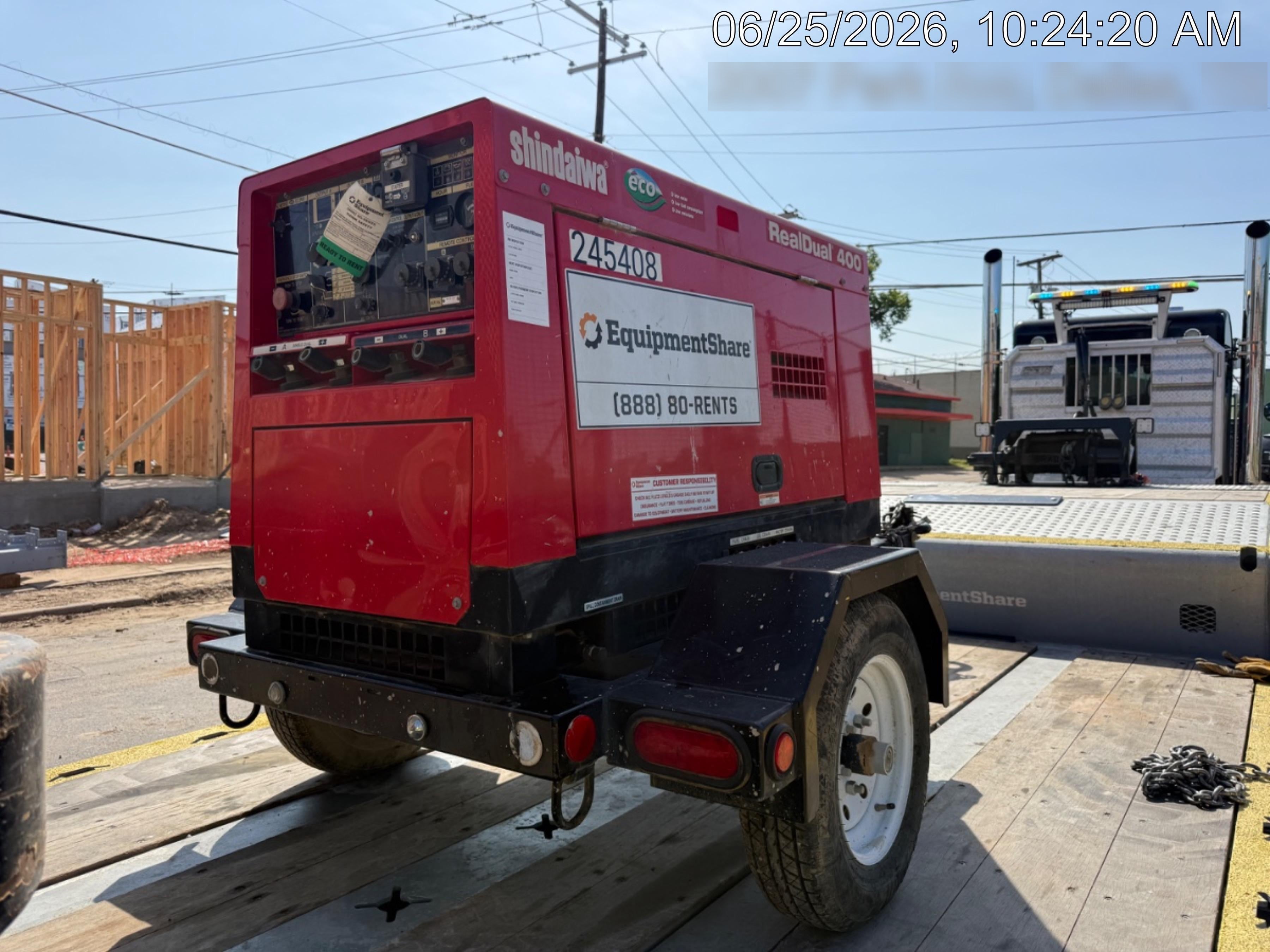 2022 Shindaiwa DGW400MDL Kubota D902 Engine, 23 HP, Dual Op Welder, Wire, Arc, Droop Stick, Tig, and CC Stick Functionality, Simulphase, 3 Phase and 1 Phase Gen Output, Single Axle NB Trlr, Slr Trckl Chrg 12V 12W, Fire Ext