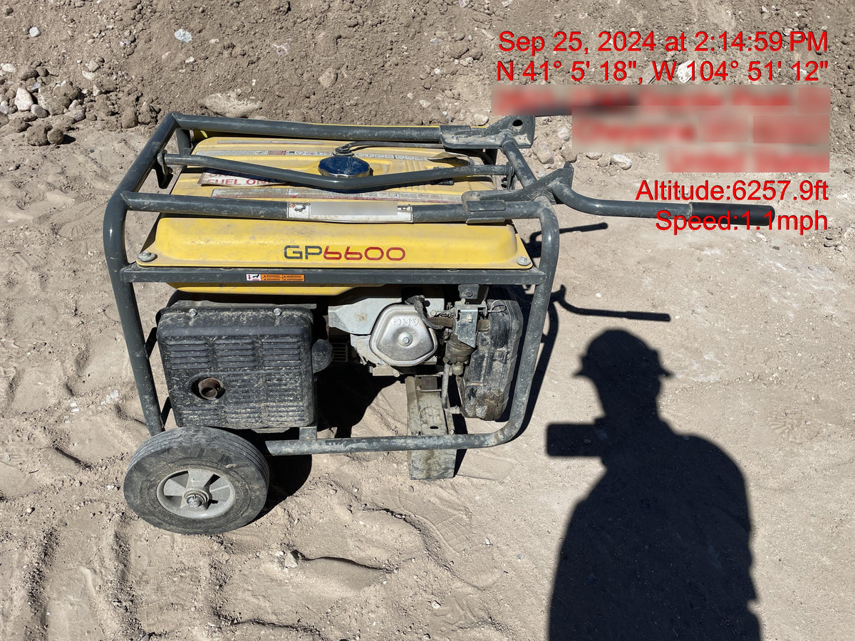 2021 Wacker Neuson GP6600A Standard 6.6kW Generator, Includes Wheel Kit. P/N: 5100042220