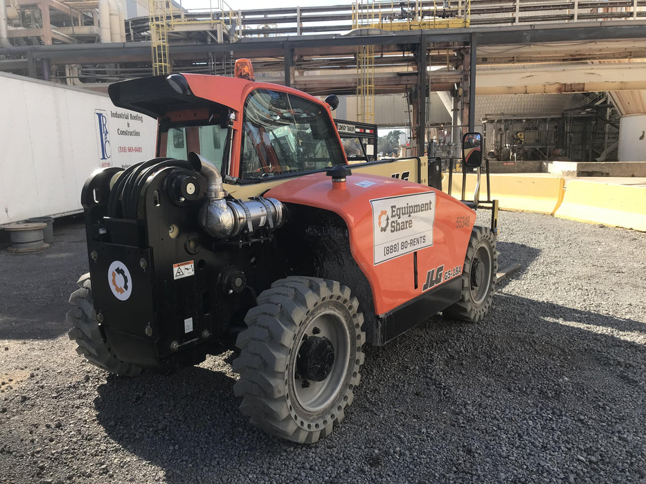 2020 JLG G5-18A Cab/Heat/Air, NM Solid Tires, Beacon w/48" Carriage, 48" Pallet Forks