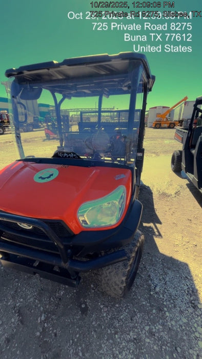 2021 Kubota RTV-X1140W-H Plastic Canopy, Windshield Acrylic Clear, LED Strobe Light, Wire Harness Kit, Back up Alarm