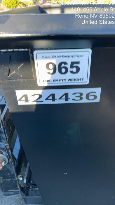 2024 STAR INDUSTRIES M-1820 - Self-Dump Hopper