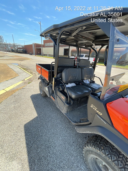 2022 Kubota RTV-X1140W-H Plastic Canopy, Windshield Acrylic Clear, LED Strobe Light, Wire Harness Kit, Back up Alarm