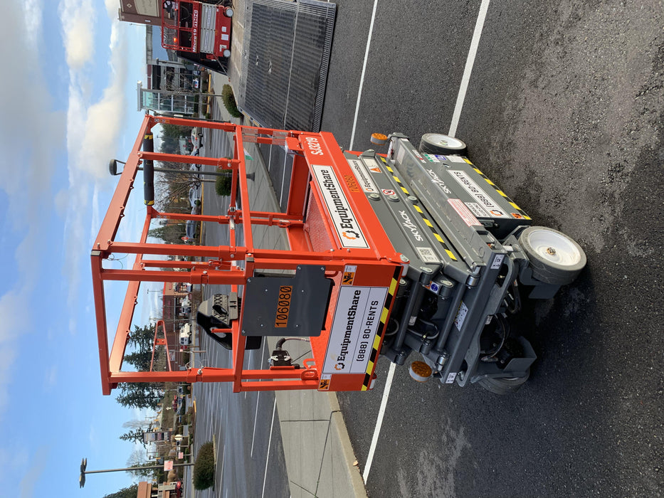 2020 Skyjack SJIII-3219 Solid NM Tires, Half height spring hinged entry gate, Dual Beacons, 800W Inverter