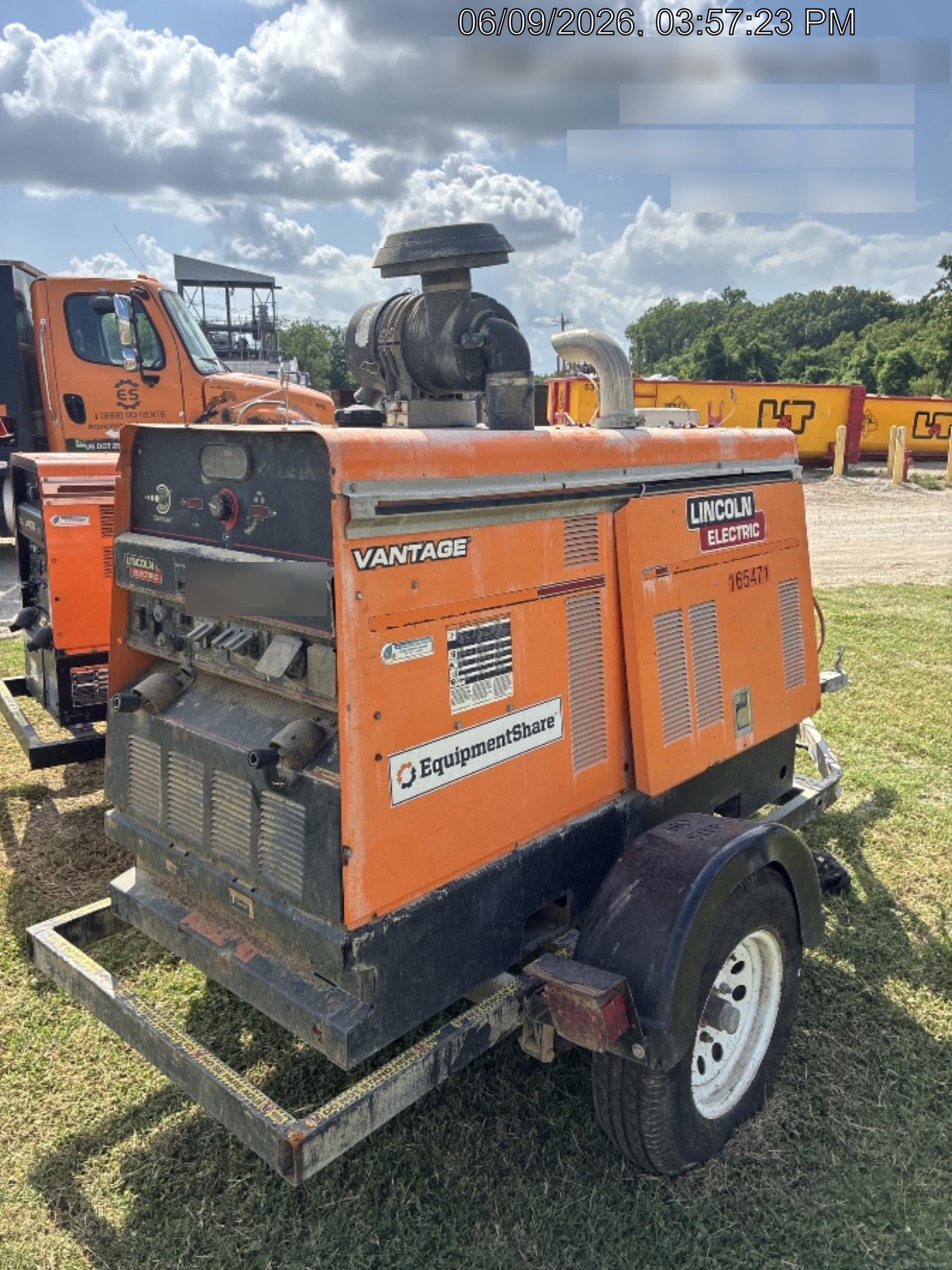 2021 Lincoln Electric Vantage 549X Ready Pak 3, ORANGE (includes trailer, cable rack, fender light kit)