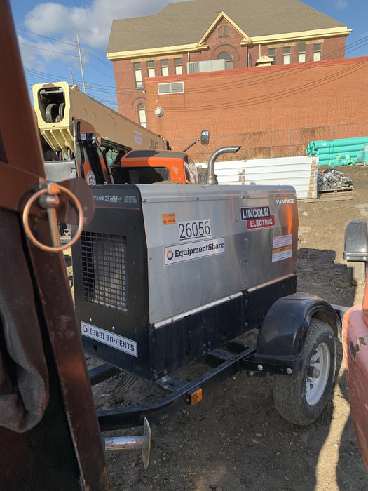 2019 Lincoln Electric Vantage 322 Lincoln Vantage 322 Welder w/Trailer, Light Kit, Cable Rack