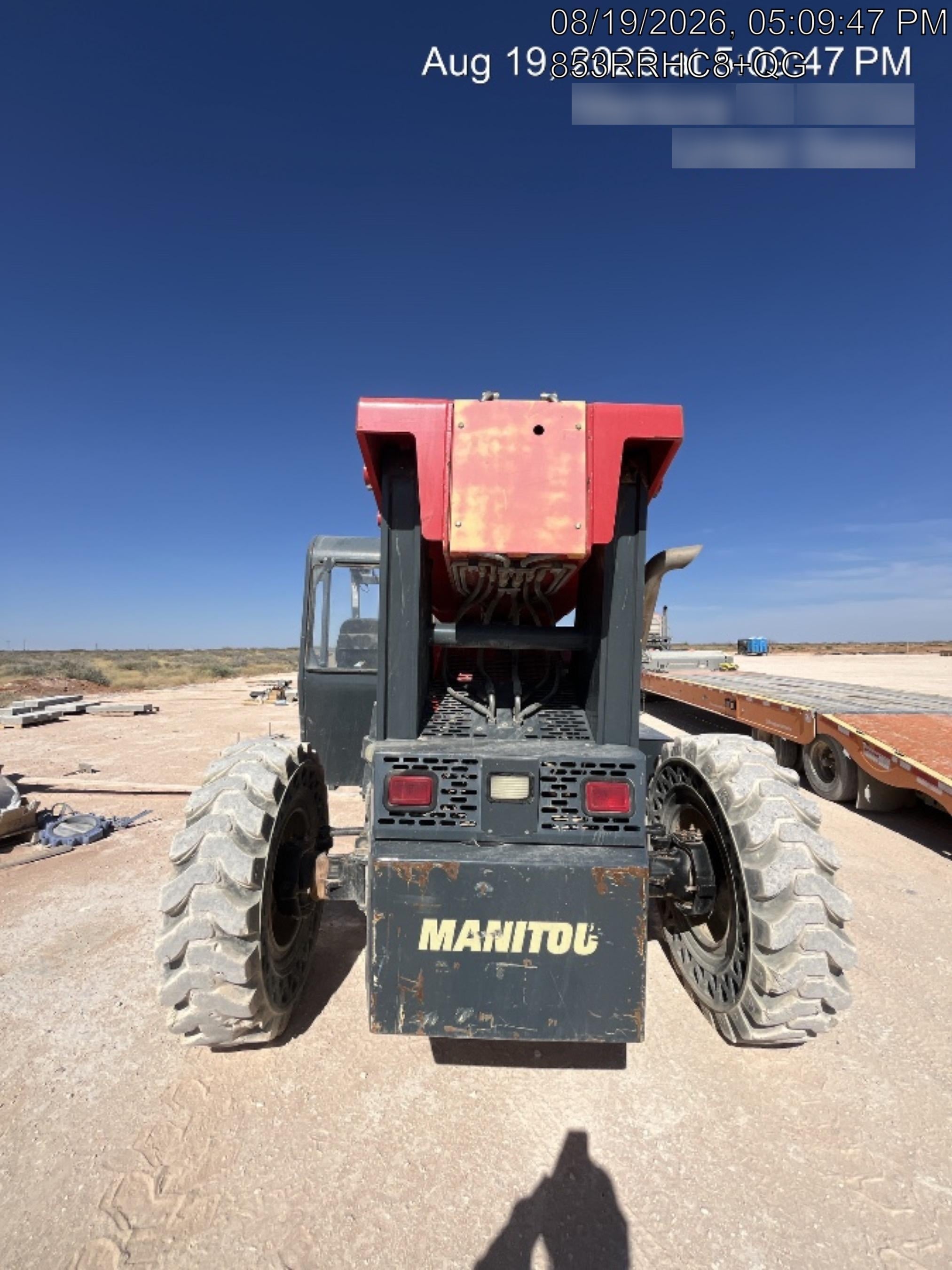 2019 Manitou MTA10055 MTA10055 - 120 HP T4, Canopy, Worklights/Strobe, Beacon, 66" Carriage, 60" Forks, Solid Tires, Lift Hook, Aux Hydraulics