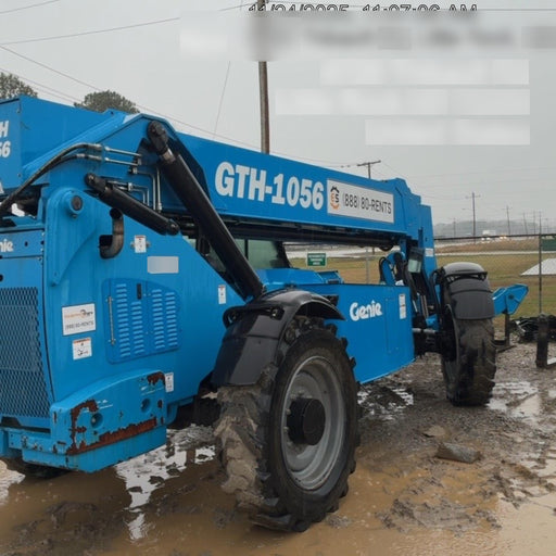 2019 Genie GTH-1056 Cab/Heat/AC, FF Tires, LED Work Lights, Beacon 60" QA Carriage, 60" Forks