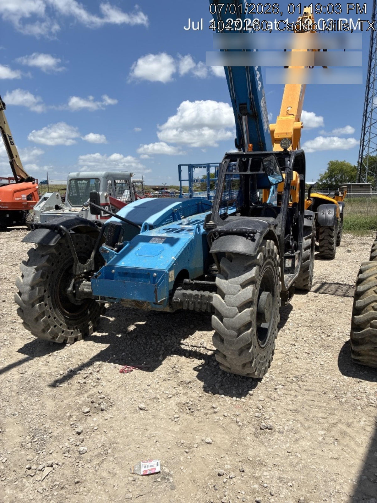 2018 Genie GTH-844 Genie GTH-844 w/Open ROPS, Solid Tires, beacon/work lights, 60" carriage/forks