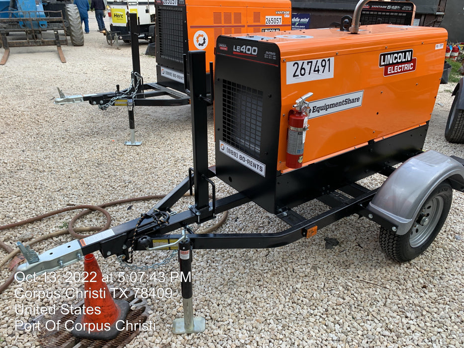 2022 Lincoln Electric LE400 Kubota V1505, Trlr, Cable Rack, Light Kit, ES Decals, T3