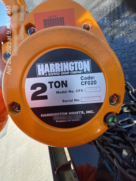 2022 HARRINGTON CF020-30