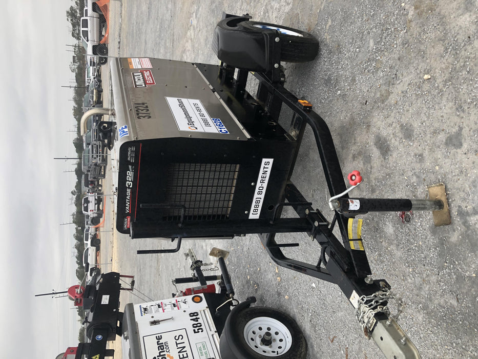 2019 Lincoln Electric Vantage 322 Ready-Pak 3, Two Wheel Trailer, Fender and Light Kit, Cable Rack
