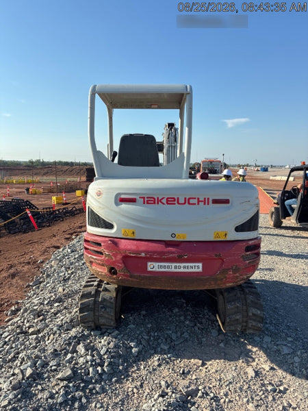 2019 Takeuchi TB240 Takeuchi TB240 Canopy w/Rubber Tracks, Auxiliary Hydraulics, Manual QC, Hydraulic Thumb, 12/18/24" Buckets