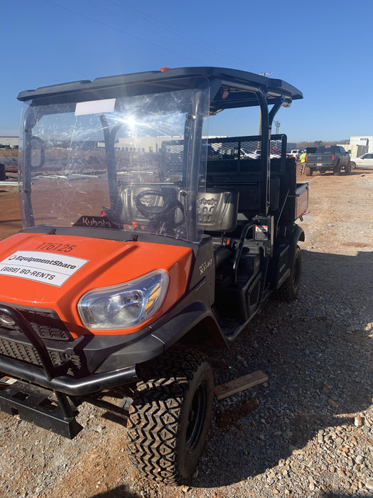 2021 Kubota RTV-X1140W-H Plastic Canopy, Windshield Acrylic Clear, LED Strobe Light, Wire Harness Kit, Back up Alarm