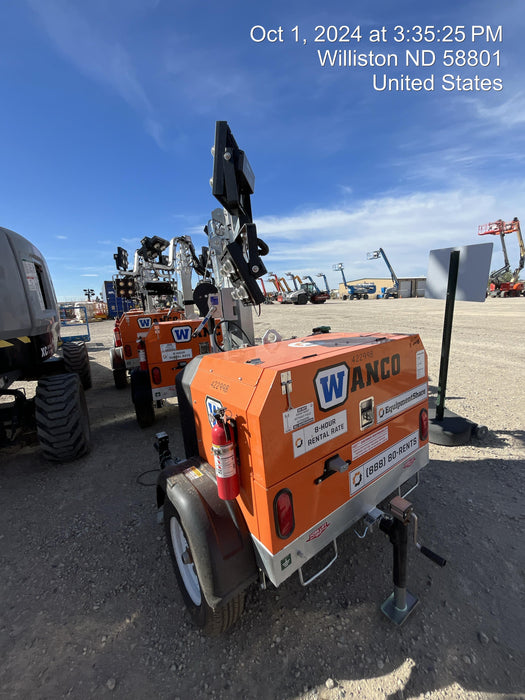 2024 Wanco WLTT-4MM4K Diesel, Deep Sea Controller, Shore Power Plug, Auto Start, (4) 350W LED Floodlights, 4kW Generator, 60 Gal Fuel Tank, 2" Ball, T3