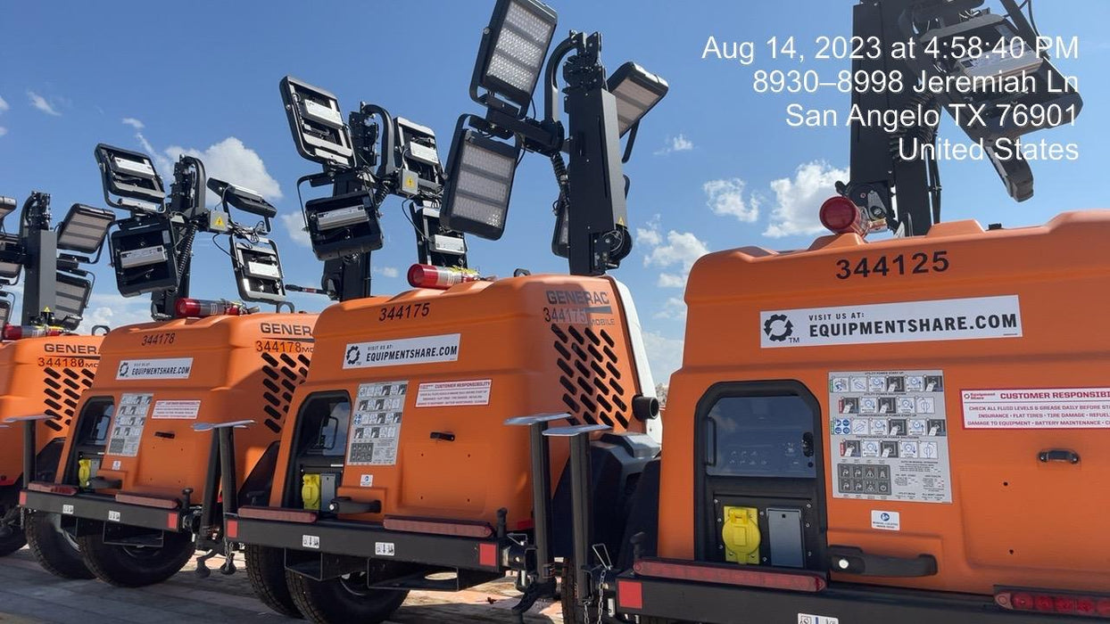 2023 Generac MLT2 Diesel, Flex Switch 120V Input, Powerzone Controller, (4) 320W LED Lights, 4kW Generator, 39.9 Gal Fuel Tank, 2" Ball, T3