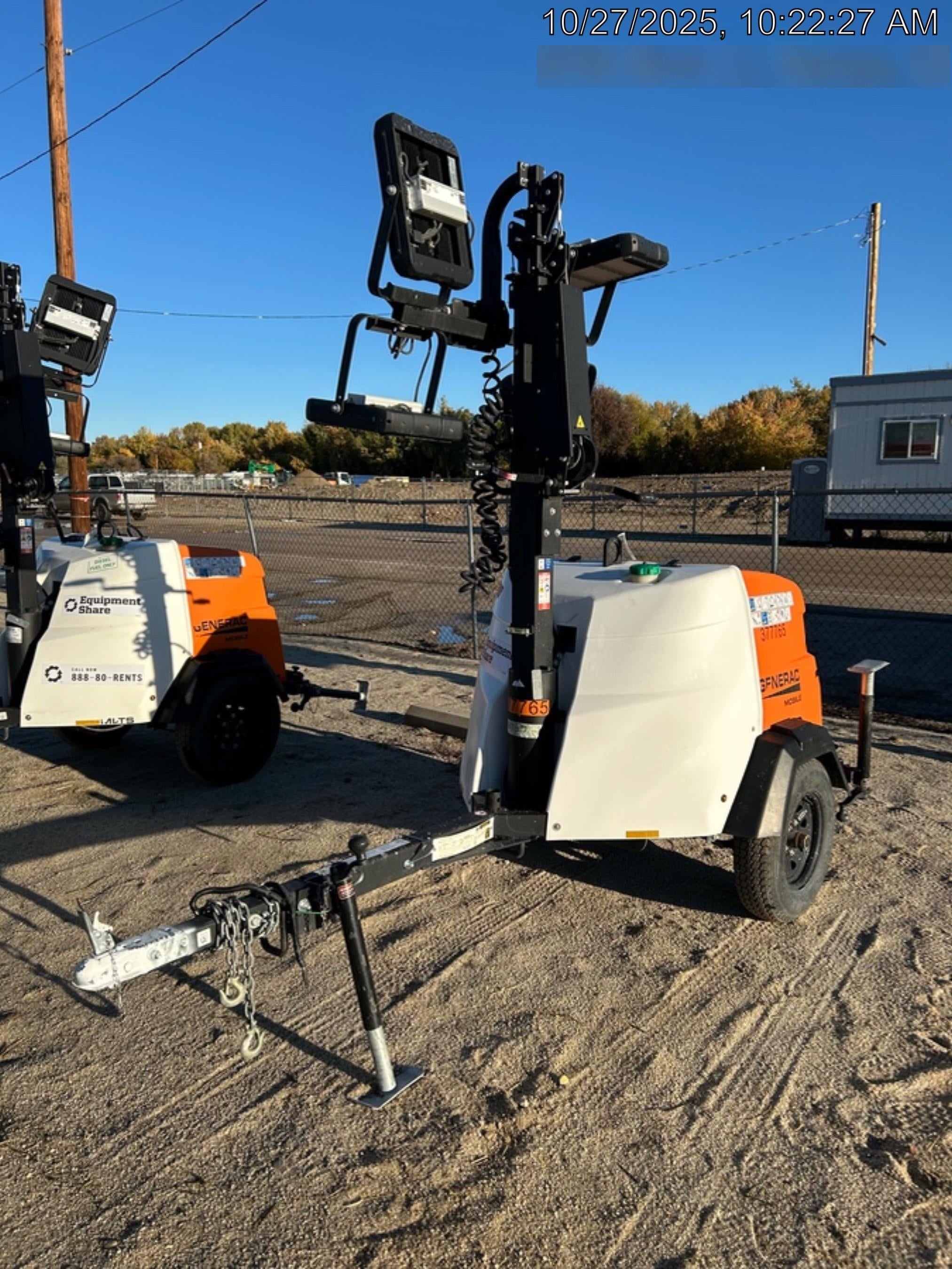 2023 Generac MLT2 Diesel, Flex Switch 120V Input, Powerzone Controller, 
(4) 320W LED Lights, 4kW Generator, 39.9 Gal Fuel Tank, 2" Ball, T3