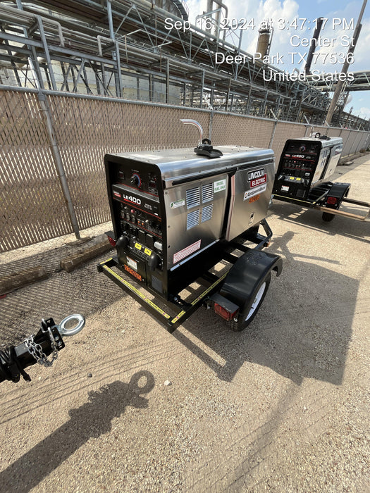 2024 Lincoln Electric LE400 Kubota V1505, Trlr, Cable Rack, Light Kit, ES Decals, T3