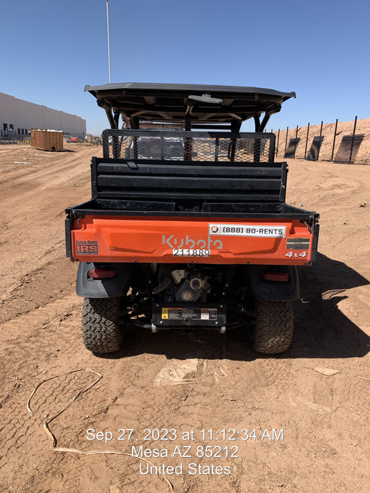 2022 Kubota RTV-X1140W-H Plastic Canopy, Windshield Acrylic Clear, LED Strobe Light, Wire Harness Kit, Back up Alarm