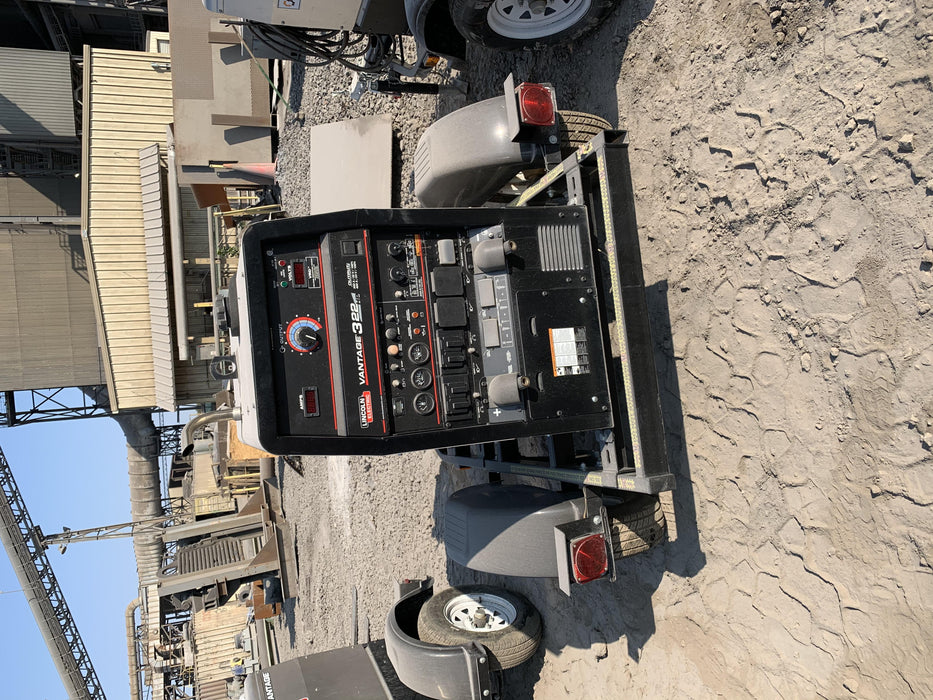 2019 Lincoln Electric Vantage 322 Ready-Pak 3, Two Wheel Trailer, Fender and Light Kit, Cable Rack