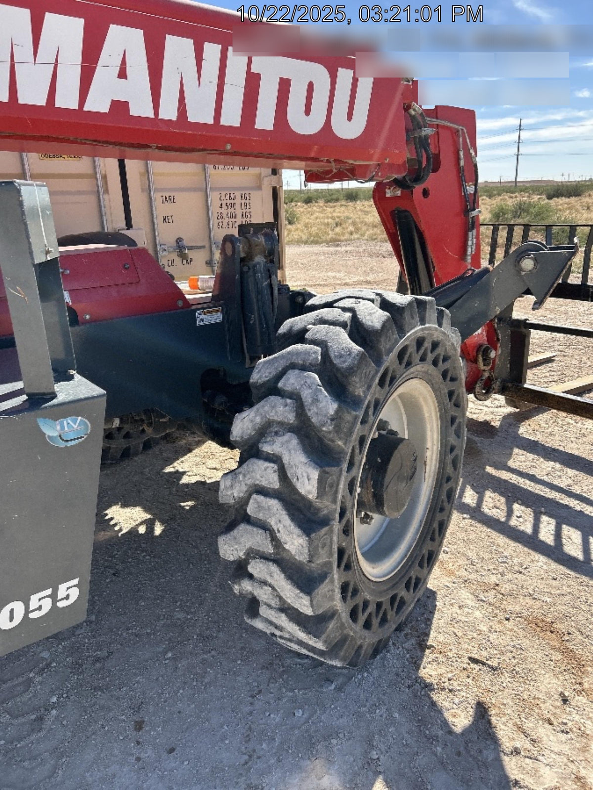 2019 Manitou MTA10055 MTA10055 - 120 HP T4, Canopy, Worklights/Strobe, Beacon, 66" Carriage, 60" Forks, Solid Tires, Lift Hook, Aux Hydraulics