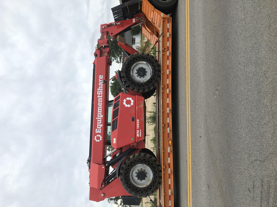 2020 Manitou MTA12055SER3 Cab/Heat/Air, Solid Tires, Amber Strobe, Lift Hook w/66" Carriage, 60" Forks
